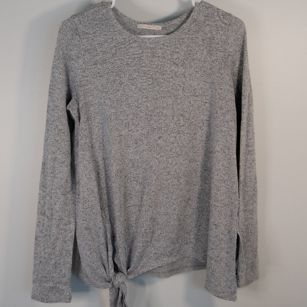 Active Balance Gray Long-Sleeve Tie-Front Top – Women's